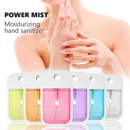 6PCS Flavors Power Mist Hand Sanitizer, Power Mist Hydrating Hand Sanitizer Spray for Adults, Portable Sanitizer Spray, Sanitizer Set for Daily and Travel (1 PC) thumbnail 9