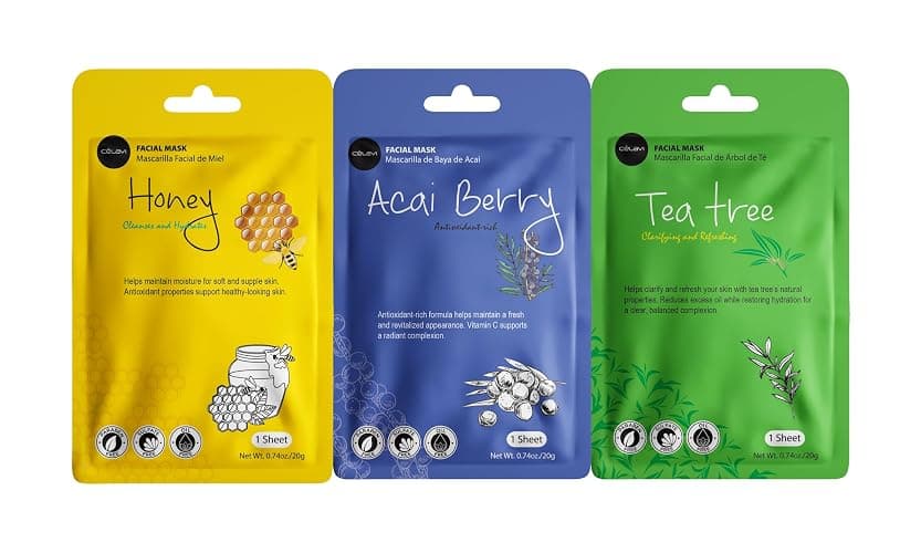 Celavi Essence Facial Sheet Face Mask Variety Set Classic Authentic Korean Moisturizing Skincare (12-Packs) thumbnail 9