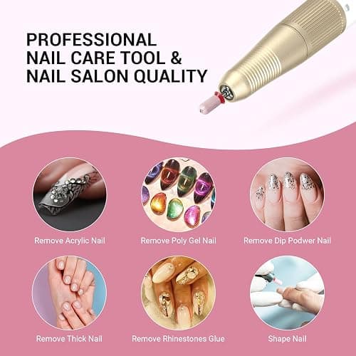 MelodySusie Ceramic Nail Drill Bit, 3/32'' Smooth Round Top Large Barrel Bits, Suitable for Manicure Pedicure Cuticle Gel Polishing, Beginners Bits, Pink, Series Bit-S, Fine thumbnail 7