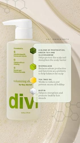 Divi Shampoo and Conditioner Set for Women and Men - Hair Care Duo for All Hair Types, Adds Volume, Lift, and Bounce, Strengthens and Nourishes Hair - Full Size, 2 x 12 Fl Oz thumbnail 5