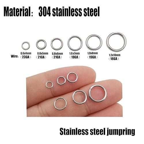 1000Pcs Small 0.6x4mm Stainless Steel Split Rings Jump Rings Connector Rings for Jewelry Making Bracelet Necklaces Earrings Keychain DIY Craft (12599-4mm) thumbnail 4