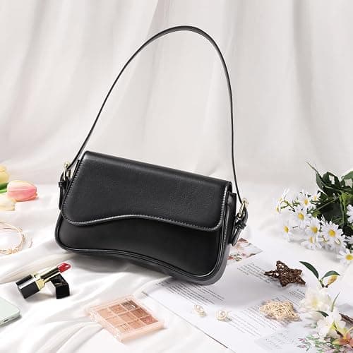 Etercycle Shoulder Bag for Women, Clutch Purse PU Leather Crossbody Bag with 2 Adjustable Straps and Zipper Closure Handbag Y2K Trendy Hobo Bag thumbnail 3