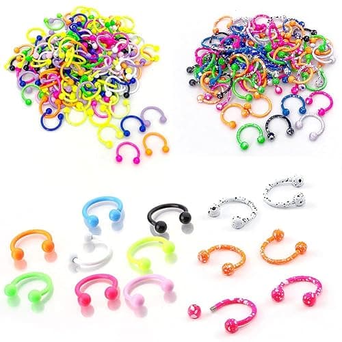 20 Pieces 16G Stainless Steel Septum Jewelry - Image 1