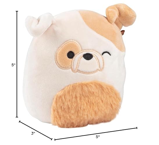 Squishmallows Original 5-Inch Brock The Bulldog - Official Jazwares Stocking Stuffer Plush - Collectible Little Soft & Squishy Mini Stuffed Animal Toy - Add to Your Squad - Gift for Kids,Girls & Boys thumbnail 2