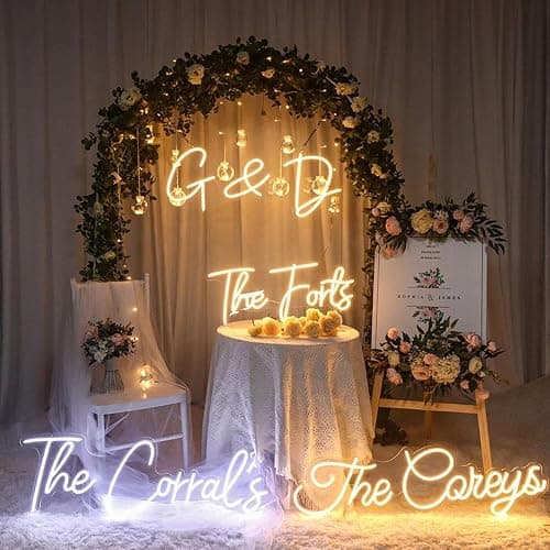 OBTAIN Custom Neon Signs, Neon Sign Customizable for Wall Decor, Personalized Neon Sign for Wedding Birthday Party Gift Party Bar Game Room Home Business Shop Name Logo Neon Sign thumbnail 4