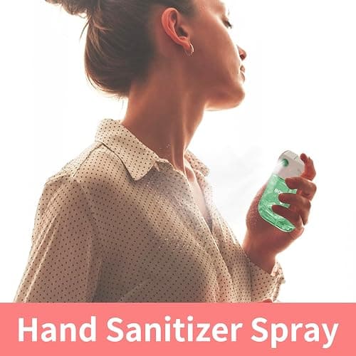 PeppyHands 4Pcs Hydrating Hand Sanitizer Spray, 4 Scents, 5.2 FL. OZ. Portable Sanitizer Spray for Travel Size, 500-Sprays Each Multi-Flavor, Refillable Plastic Travel. (Tea, Citrus, Aloe Vera, Mint) thumbnail 5