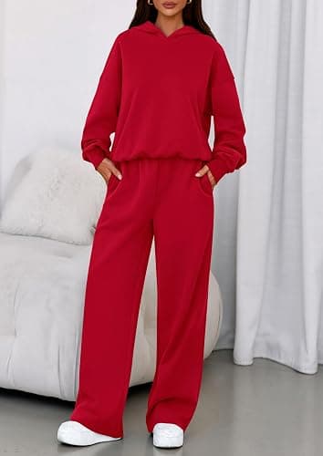 PRETTYGARDEN 2 Piece Lounge Sets for Women Matching Sweatsuits | Oversized Hoodies & Baggy Wide Leg Sweatpants,Casual Sweat Set,Workout Tracksuit,Airport Travel Outfits,Fashion Fall Clothes thumbnail 8