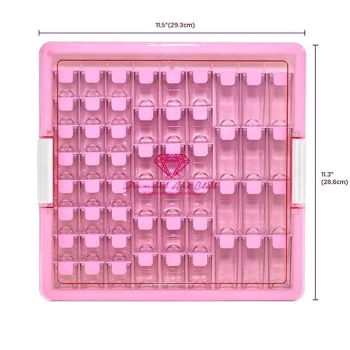 DIAMOND ART CLUB Diamond Painting Storage Organizer - 54 Premium Containers for Diamond Or Bead Storage - Portable, Stackable & Multi-Size Craft Organizers, Essential Diamond Painting Accessories thumbnail 3