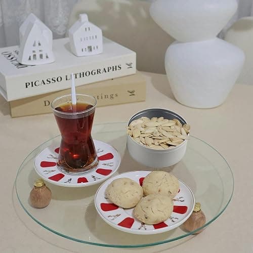 Fauevav Metal Rustic Cookie Tin with Lid White Multipurpose Farmhouse Storage Container VintageTin Containers for Cookies Candy Brownies Snacks Chocolate Cake Craft Holiday Party Gift Box thumbnail 2