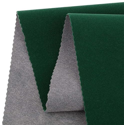 Self Adhesive Green Velvet Flock Shelf Liner for Dresser Handbag Box Drawer Cabinet Backdrop Peel and Stick Soft Craft Fabric DIY 17.7" x 117" thumbnail 2