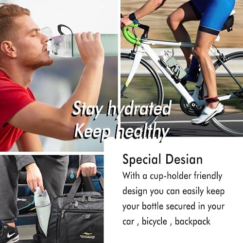 Qshare Misting Drinking Water Bottle, Spray Mist Sports Bottle for Outdoor Sport Hydration and Cooling Down, FDA Approved BPA-Free Misting Water Cup with Unique Mist Lock Design thumbnail 7