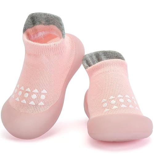 Infant Walking Shoes Baby Sock Shoes with Soft Rubber Sole, Non-Slip Toddler Slippers for boys and girls, Breathable Sneakers - Image 1