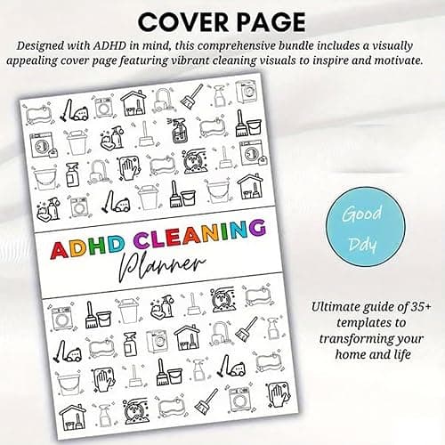 ADHD Cleaning Planner for Adults - Undated Daily Weekly Monthly Schedule & Checklist - Household Chores Organizer Journal thumbnail 6