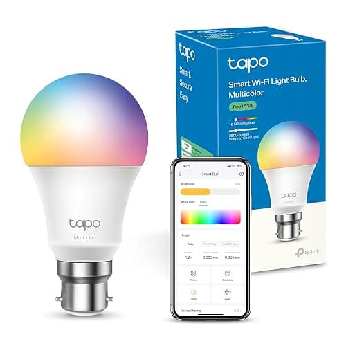 Tapo L530B Smart Bulb, B22 Multicolor Alex Light Bulb, 8.7W (60W), Dimmable, Schedule & Timer, Away Mode, Energy Saving, Voice Control Alexa & Google, App Remote Control - Image 1