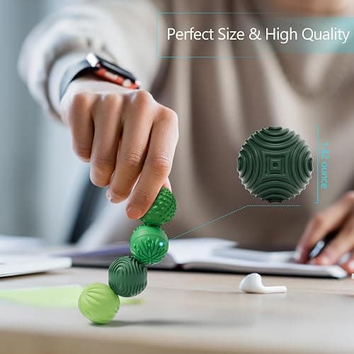 luckdoor Silicone Magnetic Balls Fidget Toys for Adults & Teens,4PCS Stress Relief Sensory Toys for Autism ADHD Anxiety,Fun Textures Gadgets,Office Desk Toy,Stocking Stuffers for Women Men Teen Gift thumbnail 6