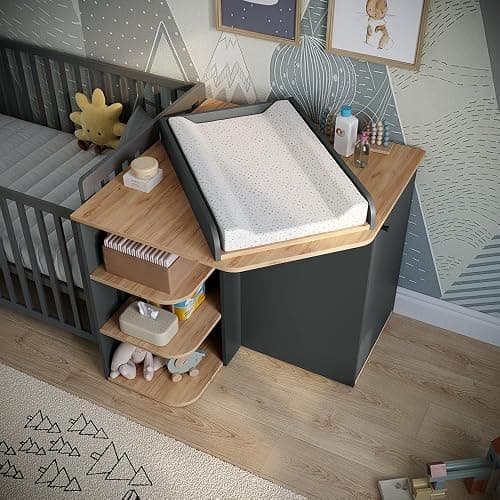 Vicco Commode à Langer Kristian, Anthracite/Artisan, 85x77.3cm avec 3 Compartiments fermés thumbnail 6