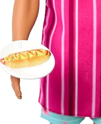 Barbie Mysteries: Beach Detectives Ken Doll Wearing Removeable Signature Outfit with Storytelling Accessories, Including Apron & Snacks thumbnail 3