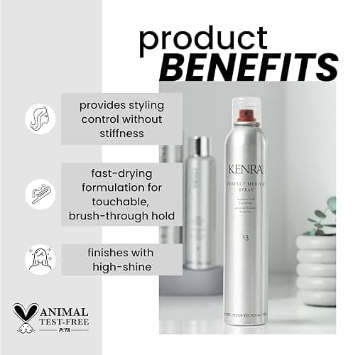 Kenra Professional Perfect Medium Spray 13 | Provides Styling Control Without Stiffness | Medium Hold | Fast-Drying Formulation | High Shine Finish | All Hair Types thumbnail 2