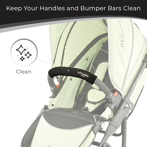 StrollAir - Universal Handle Sleeve Cover for Stroller Grip Bar - Comfortable, Ergonomic, Luxurious, Durable, Easily Washable (12 Inches) - 12 Inches thumbnail 8