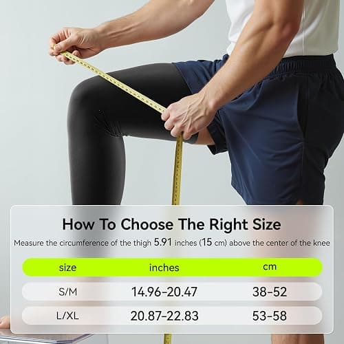 Copper Leg Compression Sleeve for Men & Women [360° Full Compression & Copper Infused] Knee Stabilizer Brace for Meniscus Tear, ACL, MCL, Arthritis & Joint Pain Relief, Calf & Thigh Support for Running thumbnail 7