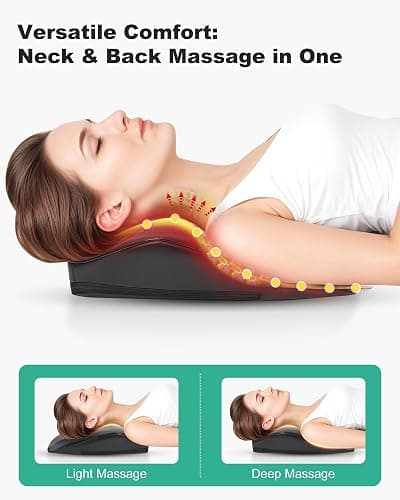 Cordless Shiatsu Neck Massager with Heat & Vibration, Back Neck Shoulder Massager For Deep Tissue, 4D Kneeding Back Massage Pillow, Rechargeable Portable Massage, Gifts for Mom,Dad thumbnail 2