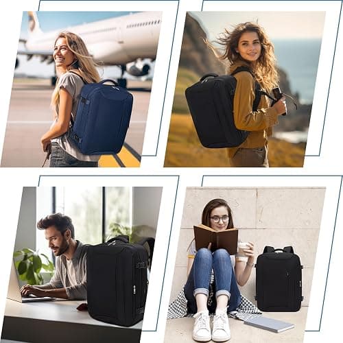 Bagage Cabine 45x36x20 pour Easyjet Sac À Dos Voyage Cabine Avion 30L Sac 45x36x20 Bagage a Main Avec Compartiment Séparé pour Ordinateur Portable 15,6 Pouces Avec Pochette Antivol thumbnail 8