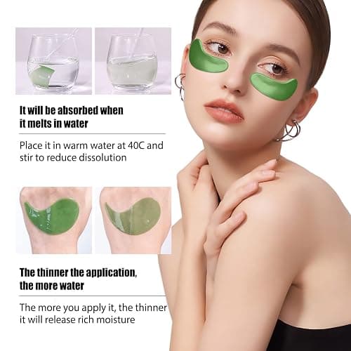 30 Pairs Seaweed Eye Cover Eye Pads Anti-Ageing Eye Cover Collagen Eye Cover Moisturising Eye Patches Removing Dark Circles Fine Lines Wrinkles Eye Bags Puffiness,Eye Skin Care Pads With Collagen thumbnail 6
