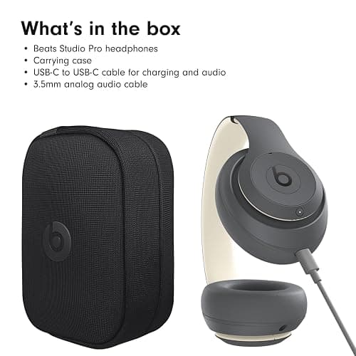 Beats Studio Pro - Premium Wireless Over-Ear Headphones- Up to 40-Hour Battery Life, Active Noise Cancelling, USB-C Lossless Audio, Apple & Android Compatible - Amazon Exclusive Sand Gray thumbnail 6