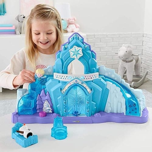 Fisher-Price Little People Toddler Toy Disney Frozen Elsa’s Ice Palace Musical Playset with Figures for Pretend Play Kids Ages 18+ Months (Amazon Exclusive) thumbnail 2