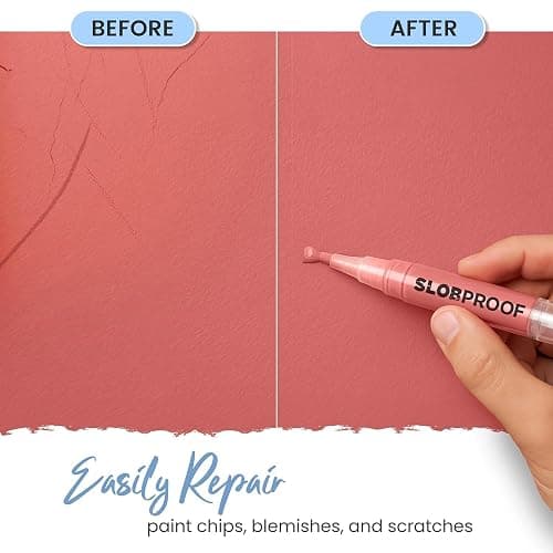 Slobproof Refillable Touch-Up Paint Pen, Pack of 2 - Precision Brush Tip | Mess-Free Touch-Up Tool for Quickly Retouch Small Areas with Controlled Syringe Flow for Custom Color Filling thumbnail 3