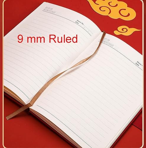 YIKANGHENG Hardcover Journal Notebook, 1 Pcs A5 PU Leather Cover With Bandage 96 Sheets (192 Pages) 9 mm Ruled Diary Notebooks (blue) thumbnail 4