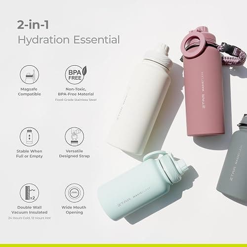ZTAR Insulated Stainless Steel Water Bottle – Compatible with Magsafe usable as Tripod, Leak-Proof, Keeps Drinks cool or warm, For Travel, Gym, and Office, Ideal Gift for Women, Men & Kids, 32 oz thumbnail 4