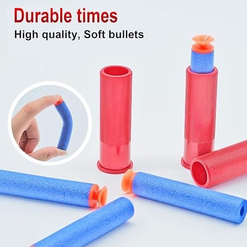Double Barrel Toy Foam Blaster - Foam Squirt with Suction Dart and Catridge, 2 in 1 Foam Dart Blaster with Suction Dart and Catridge for Kids Teen Adults, Outdoor Toys for 8+ Year Old Boys & Girls thumbnail 5