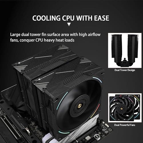 Thermalright Phantom Spirit 120 EVO CPU Cooler,7×6mm Heat Pipes CPU Air Cooler,Dual PWM Fan Computer Cooling,2150RPM Speed,for AMD AM4 AM5/Intel 1700/1150/1151/1200/17XX/2011/1851 thumbnail 5