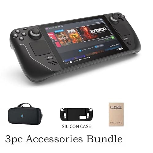 Valve Steam Deck 1TB Handheld Gaming Console with Carring case, 1280 x 800 LCD Display, Bundle Silicone Soft Cover Protector & Tempered Glass Film - Image 1