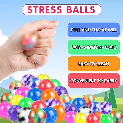 36 Pack Squishy Ball, Stress Balls Bulk for Adults, Mini Stress Balls, Anti-Anxiety and Fidget Balls to Relax, Birthday Gifts, Goodie Bag Stuffers thumbnail 3