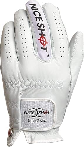 Nice Shot The Bird Men's Golf Glove in Premium White Cabretta Leather thumbnail 2