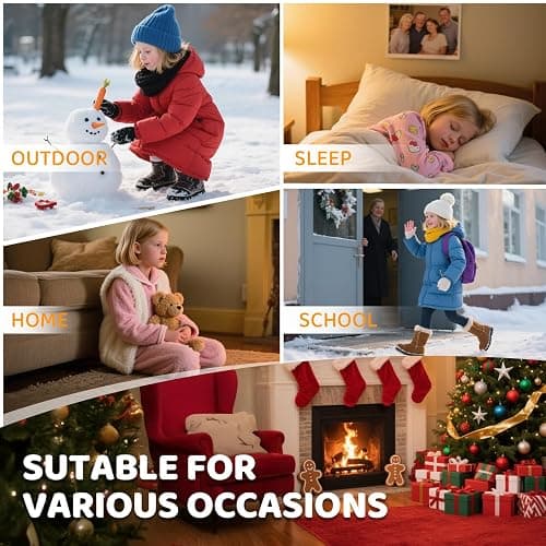 Comfoex Kids Fuzzy Socks Girls Slipper Soft Fluffy Cozy Cabin Warm Winter Home Socks 5 Pairs for Age 4-14 thumbnail 6