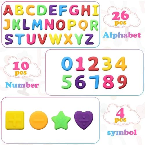 Kryfa ABC Learning Toys for Kids Ages 3-5, 40PCS Numbers and Alphabets Sensory Bin Filler for Classroom Prizes, Birthday Gift, Easter Basket Stuffers, Party Favors thumbnail 3