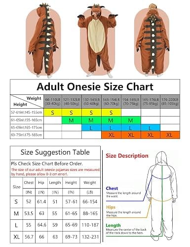 Adult Carnotaurus Onesie Pajamas Halloween Christmas Costume Cosplay Costume Women Men thumbnail 7
