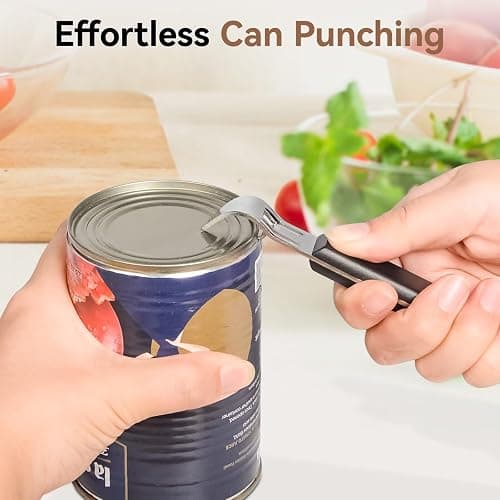 Anyongora Can Punch Opener with Non-Slip Handle, 2-in-1 Stainless Steel Beer Bottle and Can Opener, Rust-Resistant and Compact, for Kitchen, Bar, Camping thumbnail 3