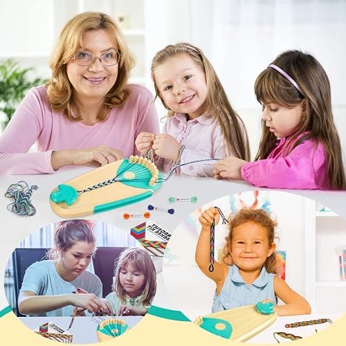 Friendship Bracelet Making kit,Arts and Crafts for Kids Ages 8-12,DIY Bracelet Making Kit with 20 Pre-Cut Threads,Birthday Gifts for Girl Ages 6 7 8 9 10 11 12 Year Old Kids Travel Activity Set thumbnail 5