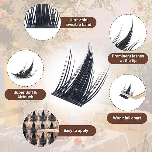 JMS&JMS Anime Lash Clusters Manga Lash Extension C Curl Invisible Band Spiky Eyelash Clusters for Beginner (Fairy Pro-8-18Mix) thumbnail 4