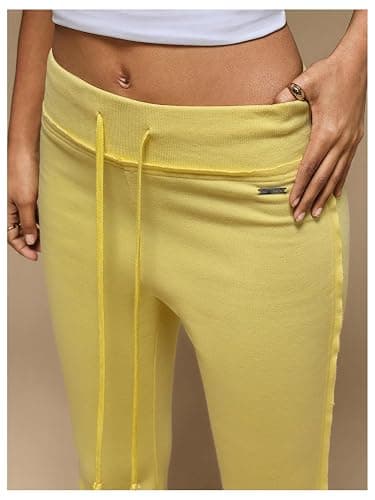 Verdusa Women's Drawstring Waist Flared Pants Bell Bottoms Casual Thermal Skinny Trousers thumbnail 4