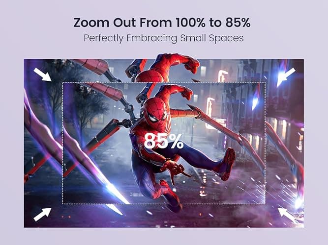 [270°Adjustable Stand] Mini Projector with 5G WiFi and Bluetooth, WiMiUS S27 Portable Projector 1080P, 200" Screen Bluetooth Projector, Auto Keystone Outdoor Projector for Phone/TV Stick/HDMI/PS5 thumbnail 6