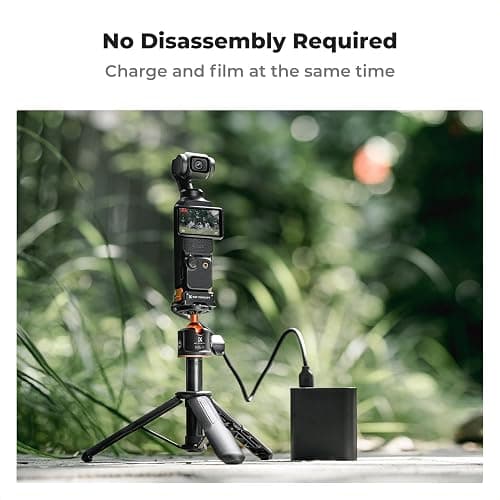 K&F CONCEPT Charging Adapter Base for DJI Osmo Pocket 4/3, Desktop Type-C Charging Dock Fit Arca-Swiss Standard, with 1/4 Screw Hole/Folding Finger, Aluminum Alloy Bracket thumbnail 5