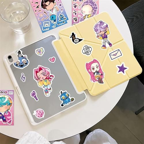 32Pcs Demon Hunters Stickers, Korean Idol DIY Dress-Up Stickers, Waterproof Vinyl Stickers for Laptop Phone Skateboard Water Bottle, Cute Korean Fashion Gift for Kpop Fans thumbnail 2