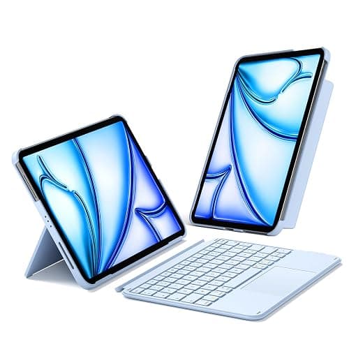 Inateck Coque Clavier pour iPad 11e/10e Gén, pour iPad 10e (10,9")/11e (2025 A16), Air 11" M3/M2, Air 6/5/4e, Pro 11 4e-1re, Clavier Ultraléger Détachable avec Pavé Tactile, Bleu AceTouch thumbnail 9