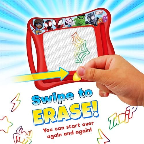 JA-RU Marvel Spiderman Magic Magnetic Drawing Board (1 Toy) Draw, Sketch & Doodle Tablet for Kids, Boys & Girls. Car Trip Game & Activity Travel Toys. Mess-Free Educational Learning Pad. C-6906-1s thumbnail 4