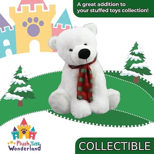 Plush Toys Wanderland Nanook The Polar Bear 16 inch Plush Toy - Soft and Cuddly White Stuffed Animal Bear, Large Arctic Teddy Bear for Kids, & Toddlers, Ideal Winter Gift or Birthday Surprise thumbnail 7